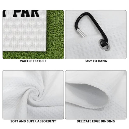 Personalized Best Dad By Par Golf Towel Custom Golf Gift