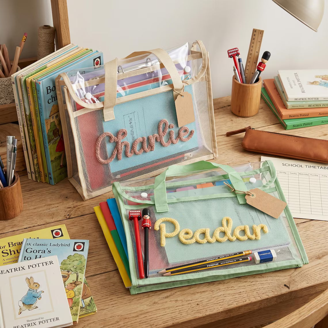 Personalized Name Waterproof Expanding File Folder with Handle