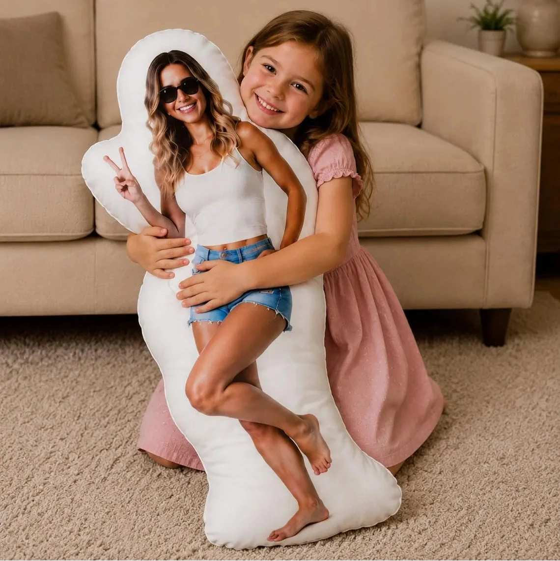 Custom Body Pillow with Photo – Personalized Life Size Pillow Gift