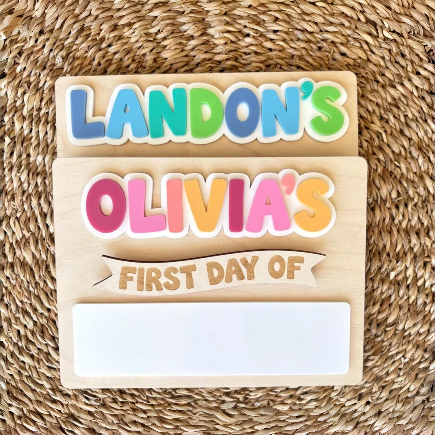 Personalized First & Last Day of School Sign | Reusable School Photo Board
