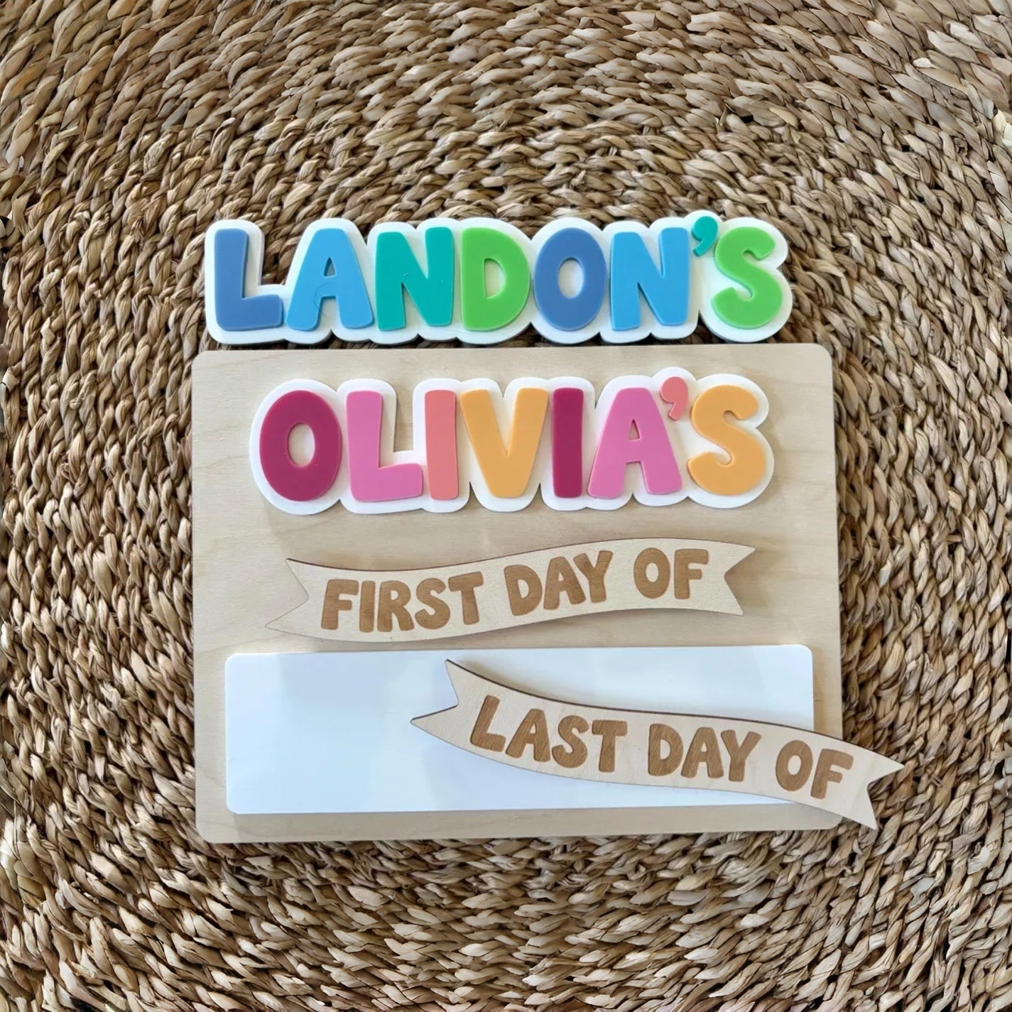 Personalized First & Last Day of School Sign | Reusable School Photo Board