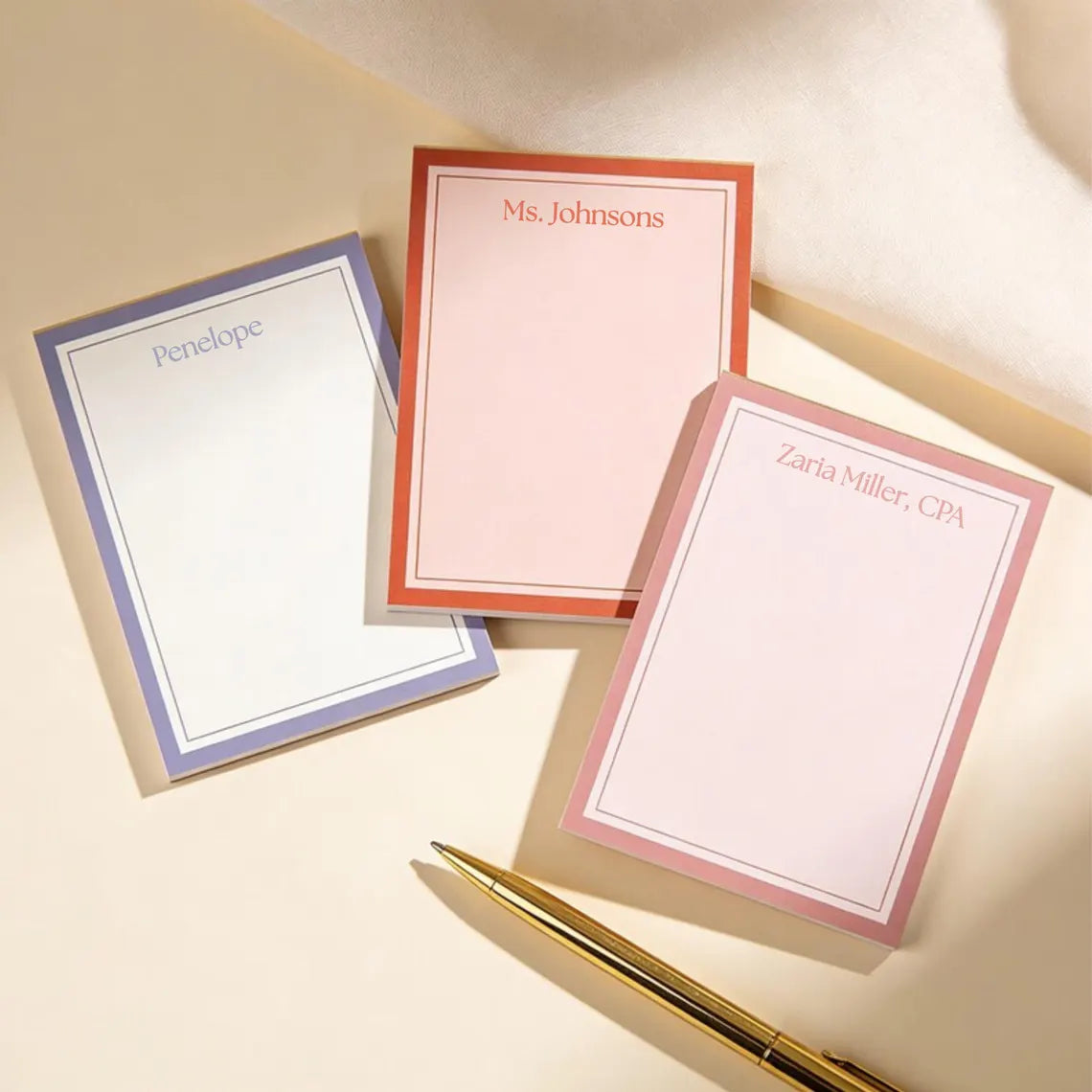 Personalized Monogram Notepad | Custom Stationery Gift for Her