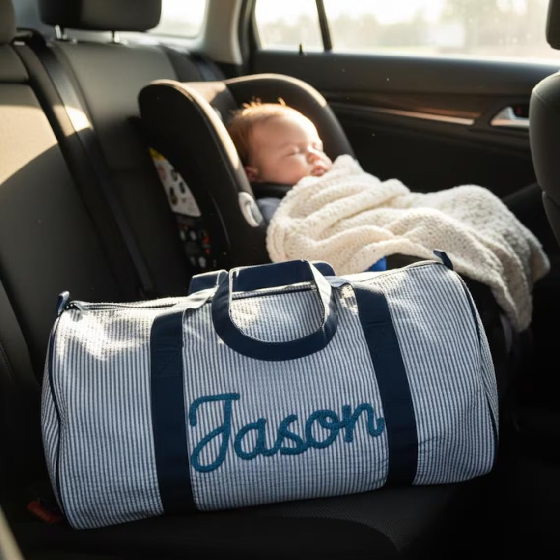 Personalized Kids Duffle Bag – Embroidered Name Travel Bag