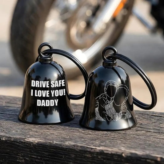 Personalized Photo Guardian Bell | Motorcycle Gift for Dad