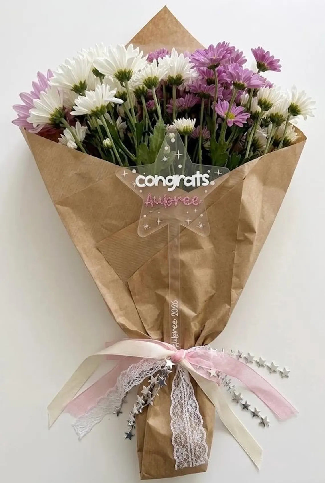 Personalized Dance Recital Bouquet Insert Acrylic Flower Pick