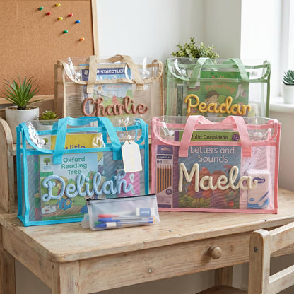 Personalized Name Waterproof Expanding File Folder with Handle