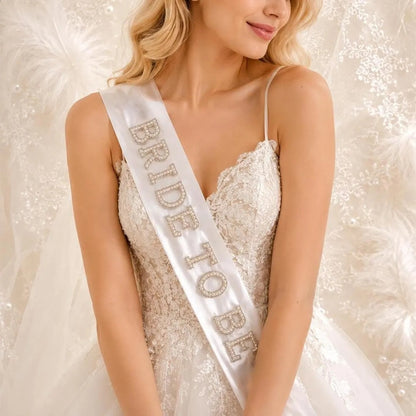 Personalized Bridal Sash | Custom Wedding Party Satin Sash
