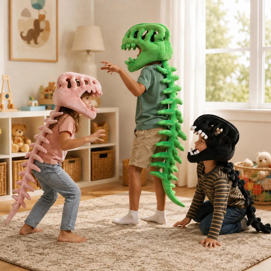 Plush Dinosaur Skeleton Costume | Soft Dino Halloween Cosplay Outfit