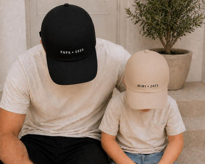 Custom Embroidered Cap – Mom Dad Kids Matching Hat