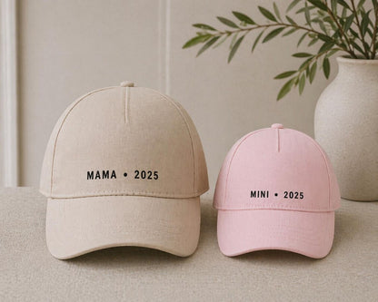 Custom Embroidered Cap – Mom Dad Kids Matching Hat