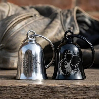 Personalized Photo Guardian Bell | Motorcycle Gift for Dad