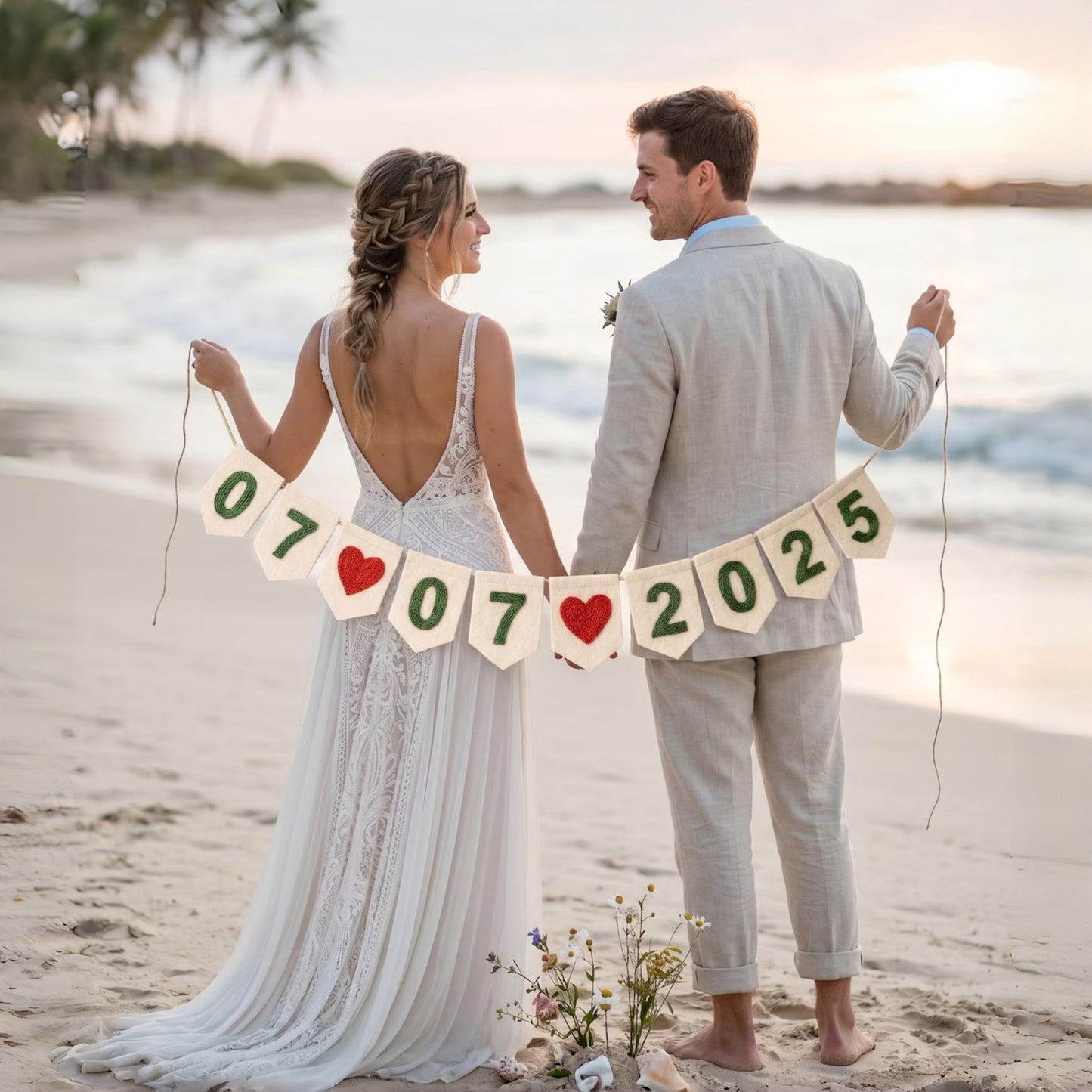 Personalized Felt Wedding Banner | Custom Name Wedding Decor