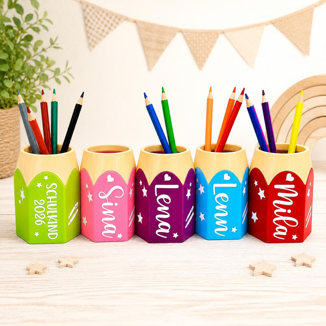Personalized Pencil Holder with Name | Back to School Desk Organizer