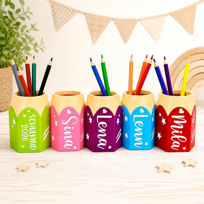 Personalized Pencil Holder with Name | Back to School Desk Organizer