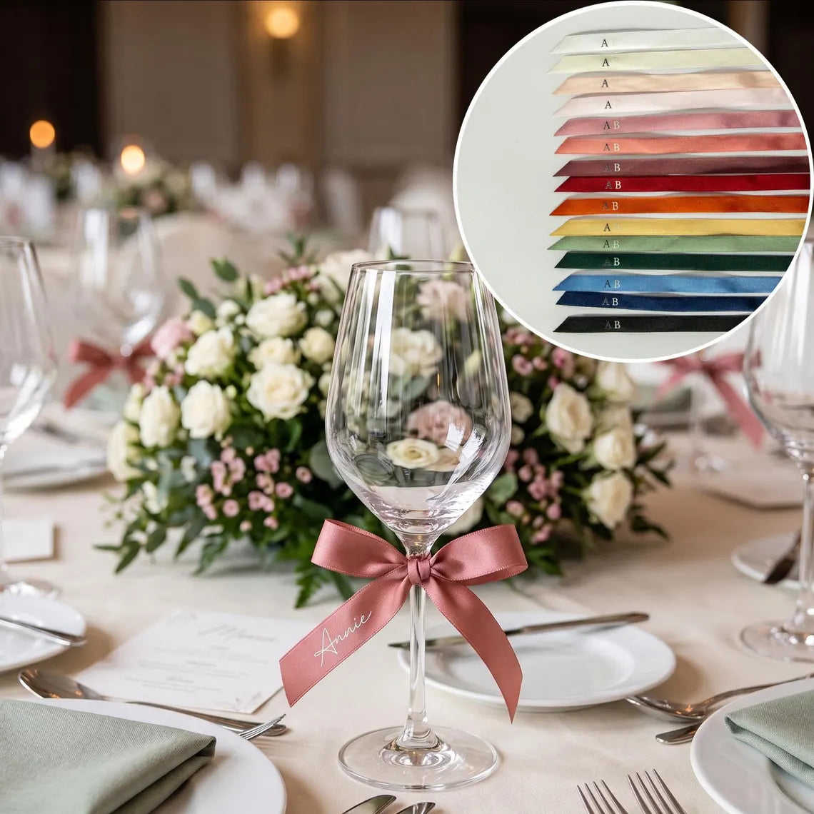 Personalized Satin Name Ribbons for Party & Event Decorations