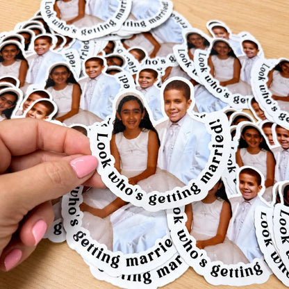 Custom Childhood Photo Stickers – Personalized Wedding & Bachelorette Party Favors