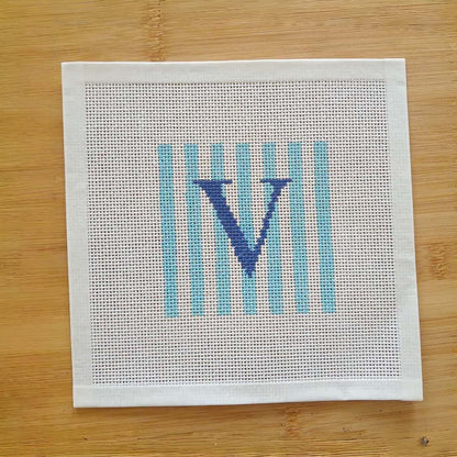 Beginner Personalized Needlepoint Letter Canvas Kit | DIY Gift