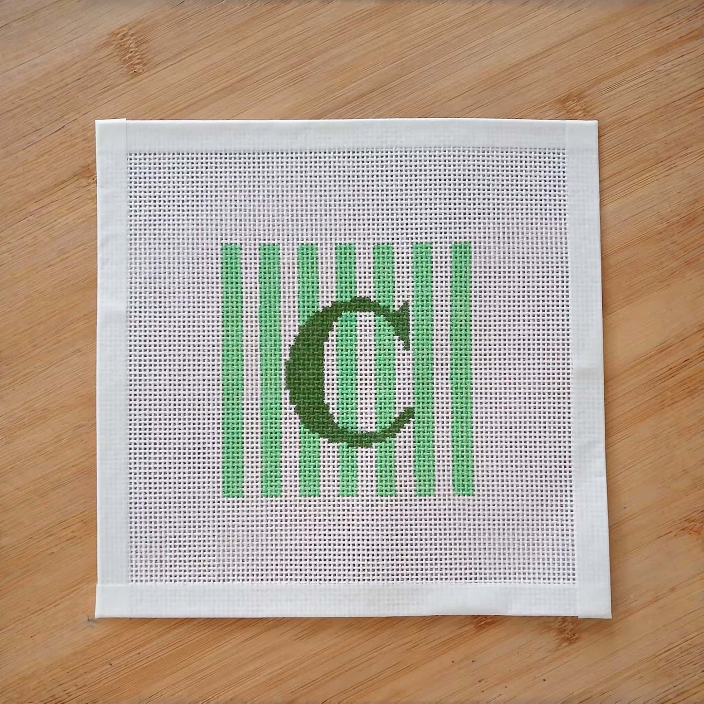 Beginner Personalized Needlepoint Letter Canvas Kit | DIY Gift