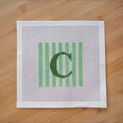 Beginner Personalized Needlepoint Letter Canvas Kit | DIY Gift