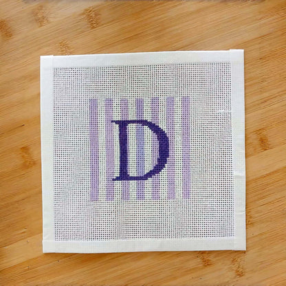 Beginner Personalized Needlepoint Letter Canvas Kit | DIY Gift