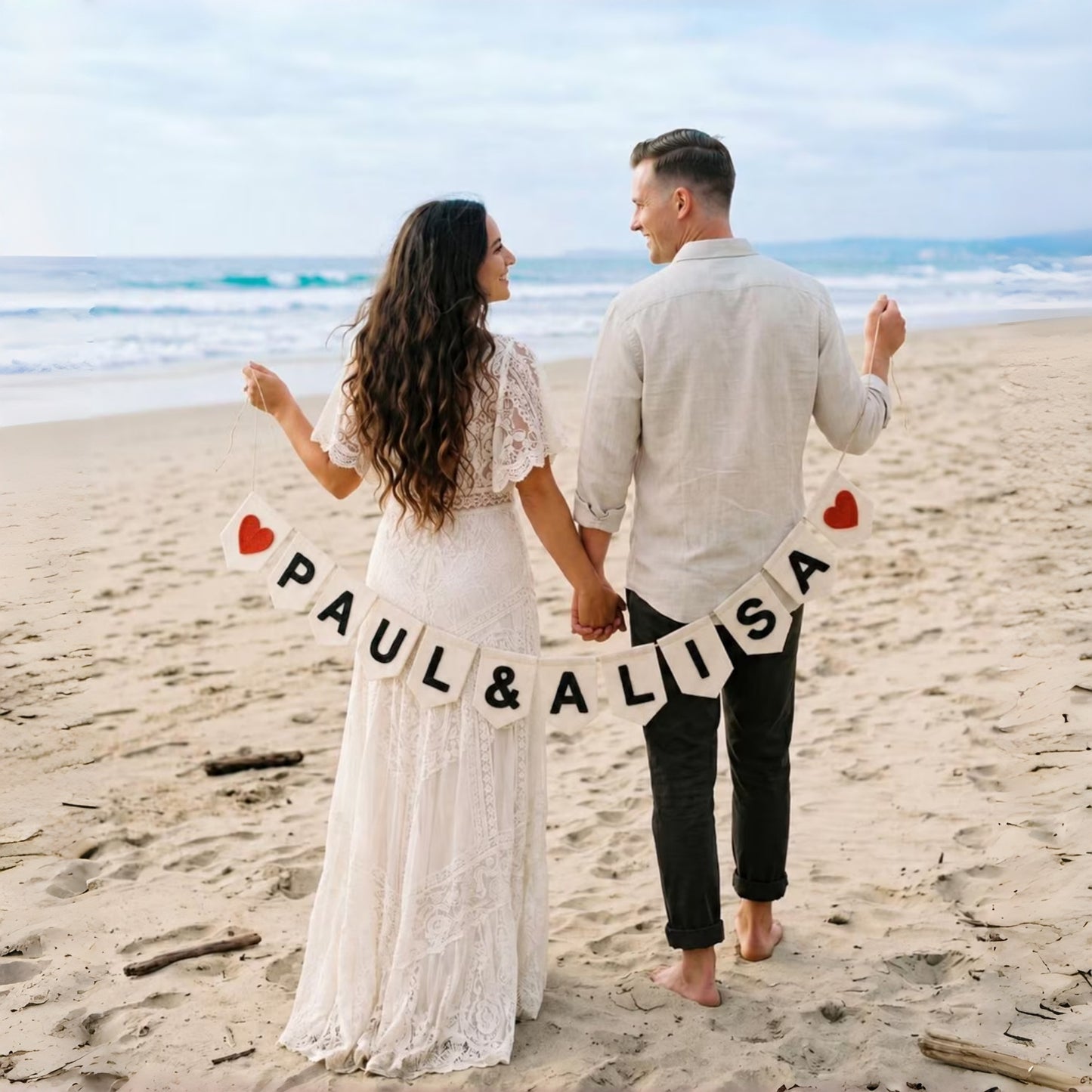 Personalized Felt Wedding Banner | Custom Name Wedding Decor