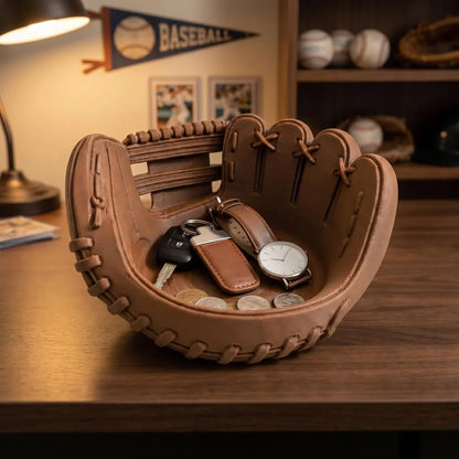 Personalized Baseball Glove Bowl | Custom Engraved Catchall Tray