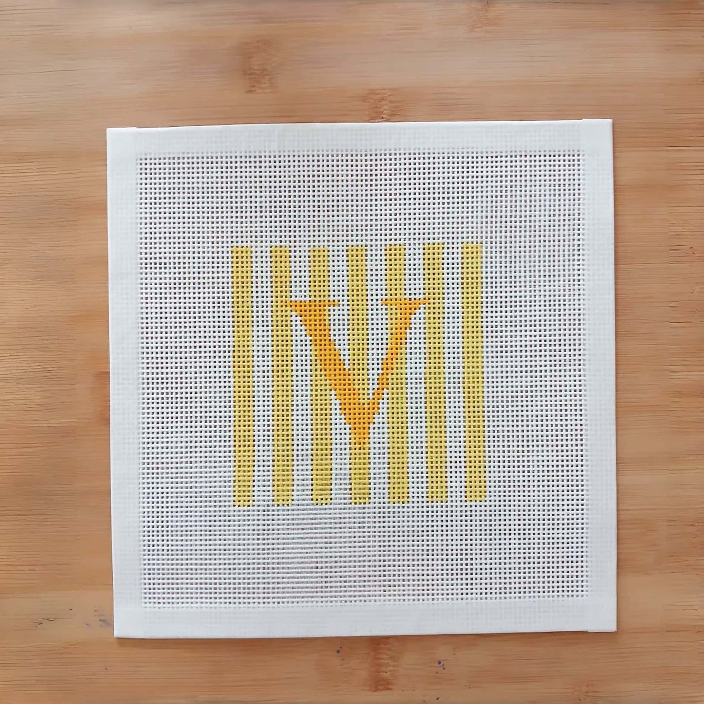 Beginner Personalized Needlepoint Letter Canvas Kit | DIY Gift
