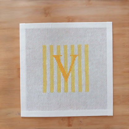 Beginner Personalized Needlepoint Letter Canvas Kit | DIY Gift