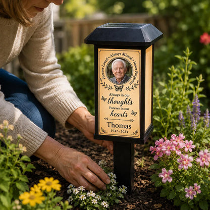Personalized Photo Memorial Solar Garden Stake Light