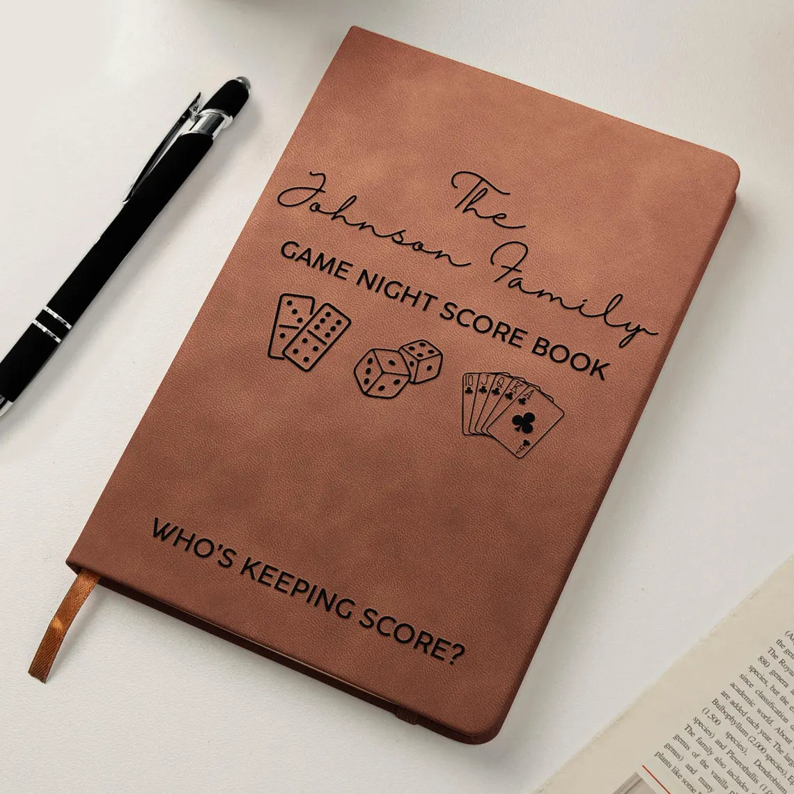 Personalized Game Night Score Book – Family Game Night Journal