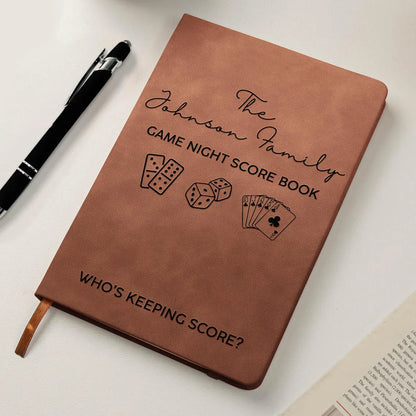 Personalized Game Night Score Book – Family Game Night Journal