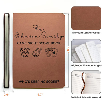 Personalized Game Night Score Book – Family Game Night Journal