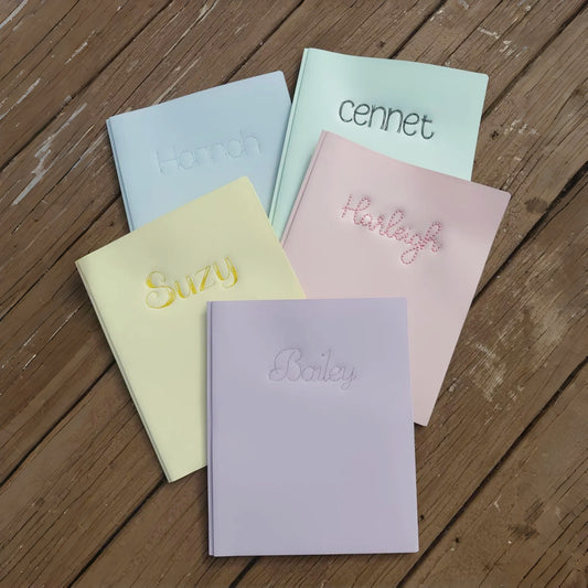 Personalized Embroidered 2-Pocket Folder Set | Custom School Folder (Set of 2)
