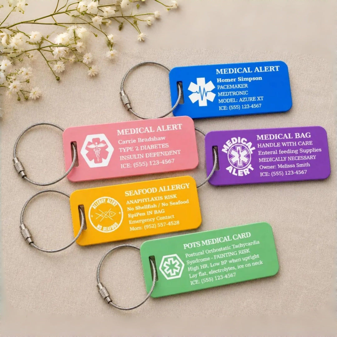 Personalized Medical Alert Tag | Engraved Aluminum ID