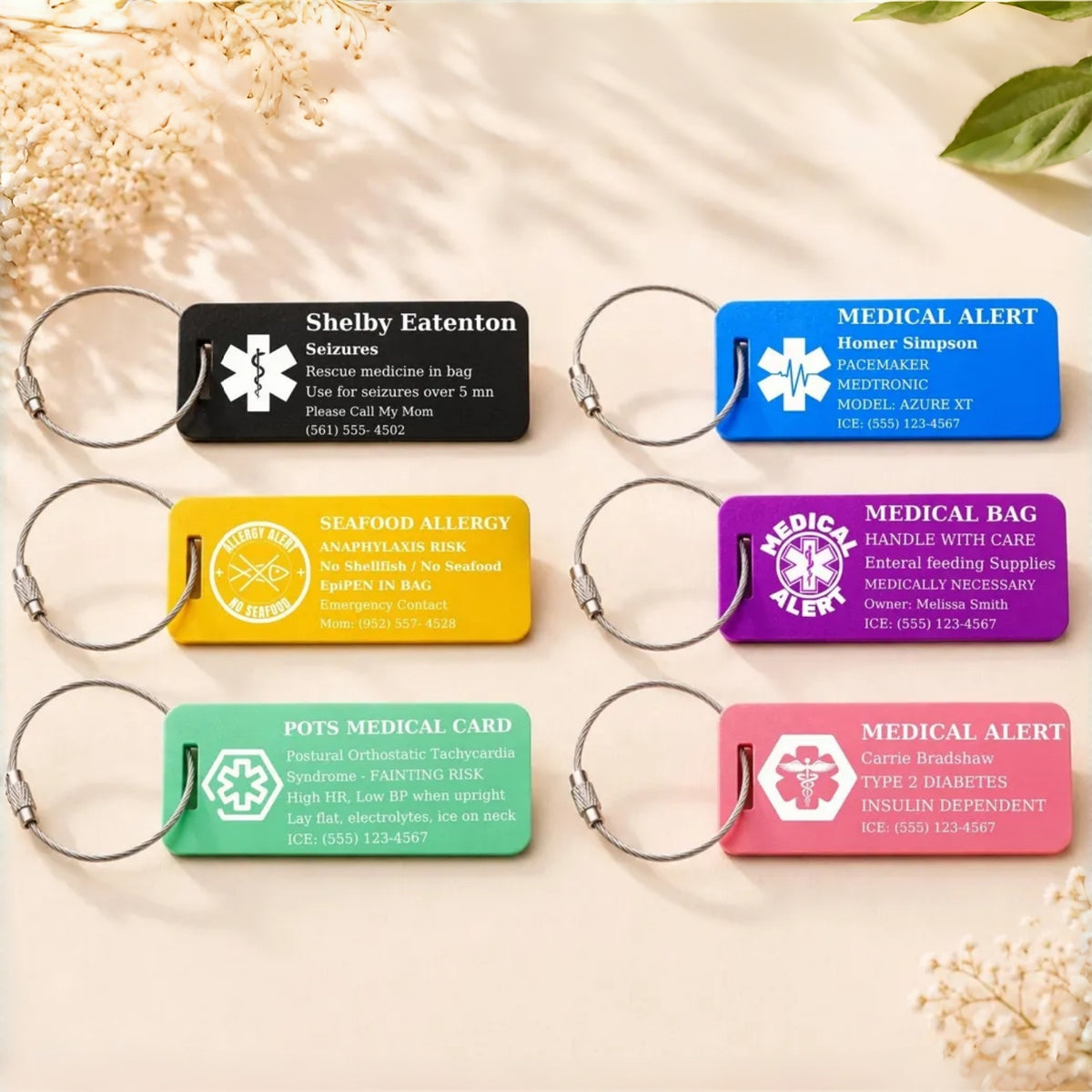 Personalized Medical Alert Tag | Engraved Aluminum ID