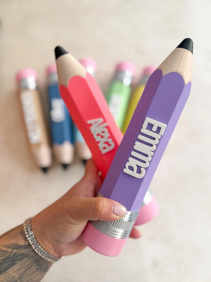 Personalized Giant Pencil Holder | Custom Name Pencil Box