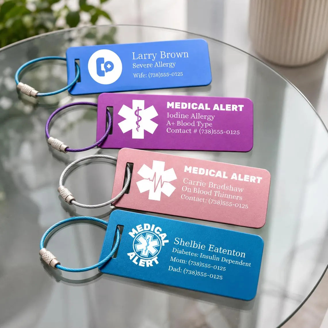 Personalized Medical Alert Tag | Engraved Aluminum ID
