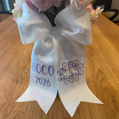 Personalized Homecoming Bouquet Ribbon – Custom Embroidered HOCO