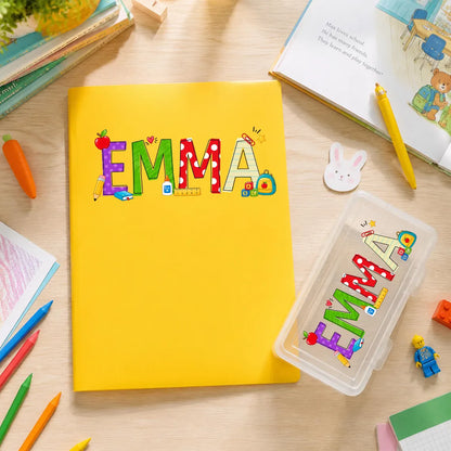 Personalized School Supply Set | Custom Pencil Case & Folder for Kids