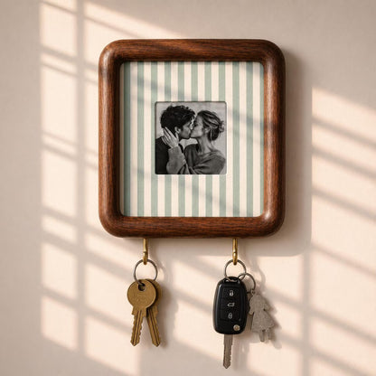 Personalized Photo Key Holder | Custom Couple Housewarming Gift