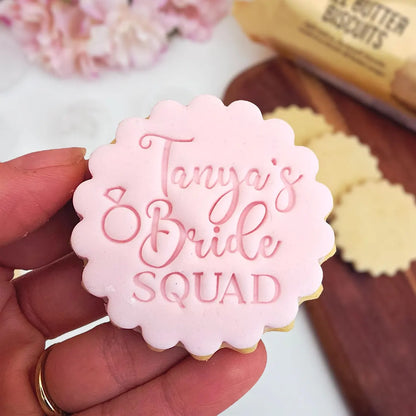 Personalized Wedding Cookie Stamp | Custom Biscuit & Cupcake