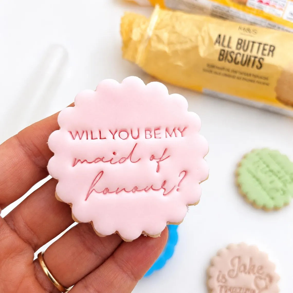 Personalized Wedding Cookie Stamp | Custom Biscuit & Cupcake