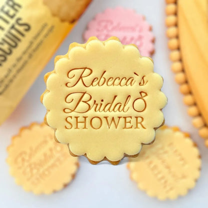 Personalized Wedding Cookie Stamp | Custom Biscuit & Cupcake