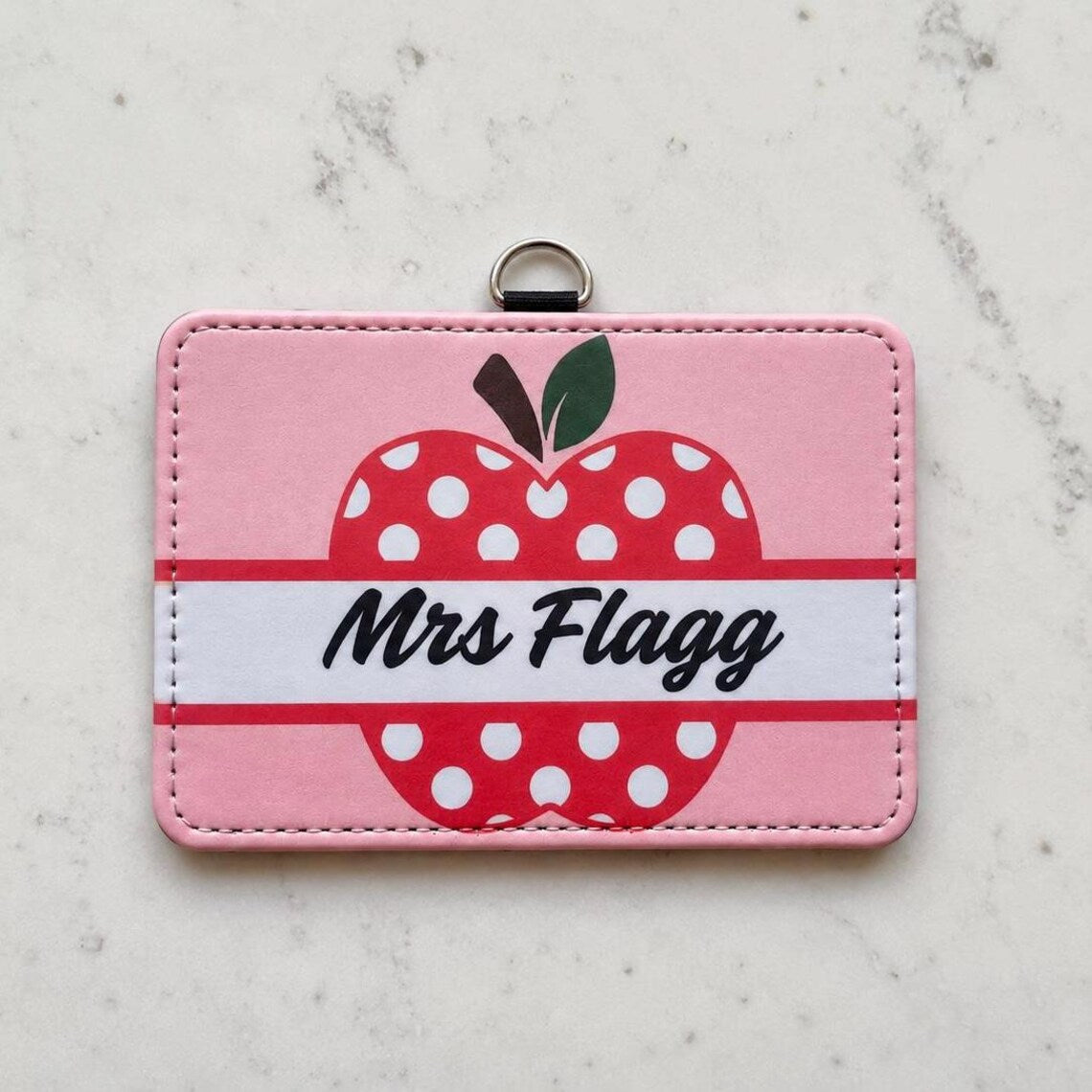 Personalized Teacher Badge Holder | Custom ID Card Holder Gift for Teachers