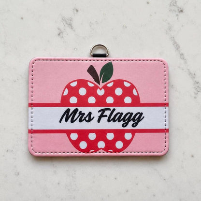 Personalized Teacher Badge Holder | Custom ID Card Holder Gift for Teachers