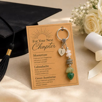 Personalized Initial Crystal Keyring for New Beginnings