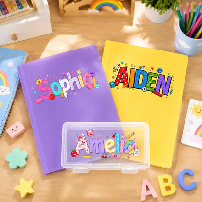 Personalized School Supply Set | Custom Pencil Case & Folder for Kids