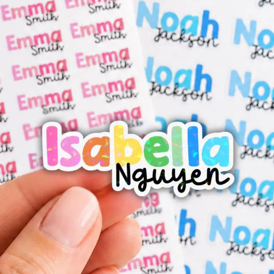 Personalized Kids Name Stickers | Waterproof School Labels 2 Sheets