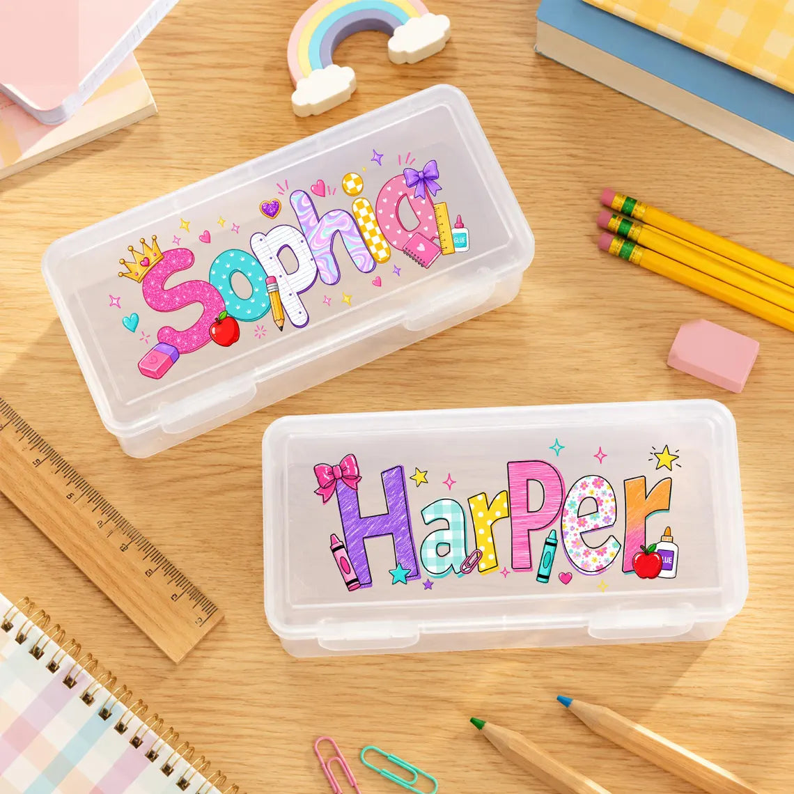 Personalized School Supply Set | Custom Pencil Case & Folder for Kids