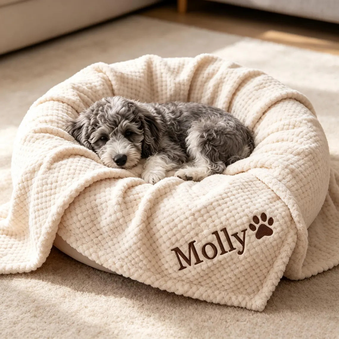 Personalized Dog & Cat Blanket | Custom Embroidered Pet Blanket